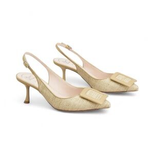 Roger Vivier Viv' In The City Piping Slingback Pumps size 39